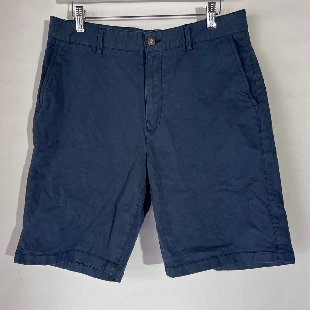 Flint and Tinder 365 Shorts Mens 32 Navy Blue Cotton Stretch Chino Casual Summer